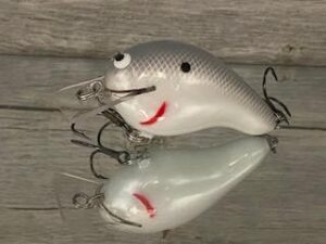 Black Label Balsa - Head Hunter - Custom Balsa Squarebill Crankbait - Grey Ghost- Zoom WEC E-2