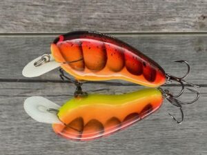 Black Label Balsa - Sandman - Custom Balsa Crankbait - 3 Alarm Craw Color - Zoom WEC Sand Flea