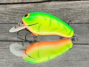 Black Label Balsa - Sandman - Custom Balsa Crankbait - Lime Coach Dog Color - Zoom WEC Sand Flea
