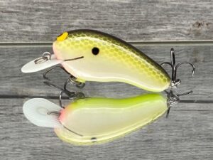 Black Label Balsa - Sandman - Custom Balsa Crankbait - Bone Shad Color - Zoom WEC Sand Flea