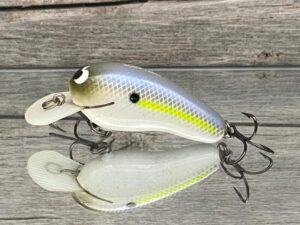 Black Label Balsa - Sandman - Custom Balsa Crankbait - Chartreuse Shad Color - Zoom WEC Sand Flea