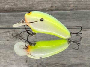 Black Label Balsa - Sandman - Custom Balsa Crankbait - Citrus Shad Pearl Color - Zoom WEC Sand Flea