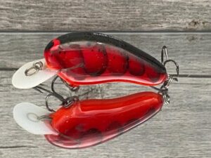 Black Label Balsa - Sandman - Custom Balsa Crankbait - Fire Craw Color - Zoom WEC Sand Flea