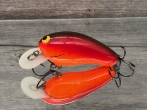 Black Label Balsa - Sandman - Custom Balsa Crankbait - Hot Salsa Color - Zoom WEC Sand Flea