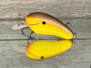 Black Label Balsa - Sandman - Custom Balsa Crankbait - Spicy Mustard Color - Zoom WEC Sand Flea