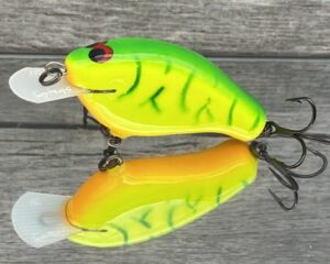 Greenfish Tackle - Stray Dog - Custom Balsa Crankbait - Lime Coach Dog Color