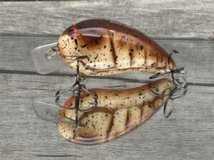 Black Label Balsa - Ricochet - Custom Balsa Crankbait - Brown Craw Color