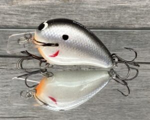 Black Label Balsa - Wreck Jr. - Custom Balsa Squarebill Crankbait - Electric Shad Color