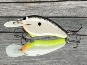 Black Label Balsa - Little Cliffie - Custom Balsa Crankbait - Hot Shad Color