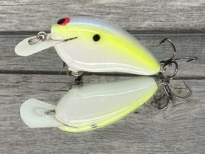 Black Label Balsa - Peanut - Balsa Crankbait - Chartreuse Illusion - Zoom WEC Mutt