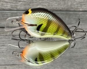 Black Label Balsa - Wreck Jr. - Custom Balsa Squarebill Crankbait - Bold Bluegill Color