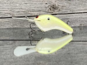 Black Label Balsa - Double D - Deep Diving Balsa Crankbait - Chartreuse Illusion