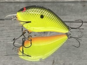 Black Label Balsa - Ricochet Jr. - Custom Balsa Crankbait - Chartreuse Black Back Color