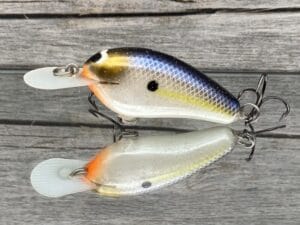 Black Label Balsa - Little Cliffie - Custom Balsa Crankbait - Threadfin Shad Pearl Color