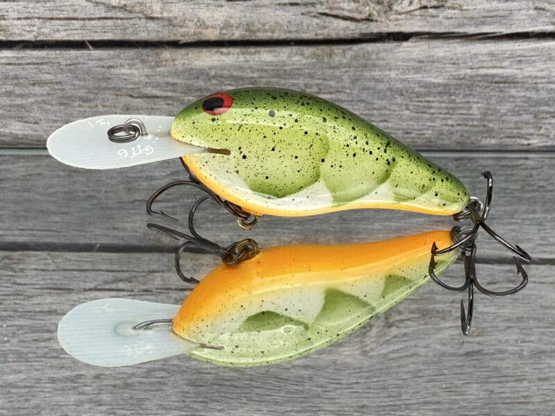 Greenfish Tackle - GT6 - Custom Balsa Crankbait - Green Craw Color