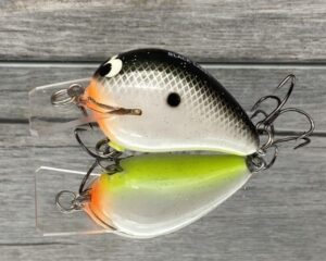 Black Label Balsa - Wreck Jr. - Custom Balsa Squarebill Crankbait - Hot Shad Color
