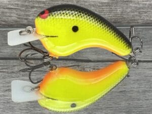 Black Label Balsa - Potbelly - Hybrid Squarebill Crankbait - Chartreuse Black Back Color