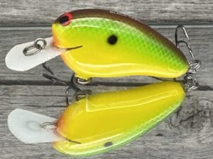 Black Label Balsa - Peanut - Balsa Crankbait - Chartreuse Classic Color - Zoom WEC Mutt