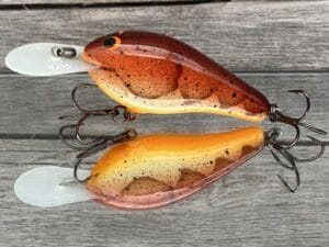 Greenfish Tackle - GT6 - Custom Balsa Crankbait - Orange Craw Color