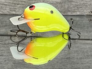 Black Label Balsa - CBS 1 - Balsa Squarebill Crankbait - Chartreuse Powder Blue Color - Bagley B1