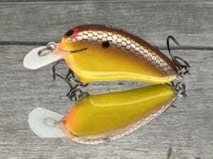 Black Label Balsa - Peanut - Balsa Crankbait - Spicy Mustard Color - Zoom WEC Mutt