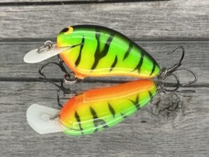Black Label Balsa - Peanut - Balsa Crankbait - Fire Tiger- Zoom WEC Mutt