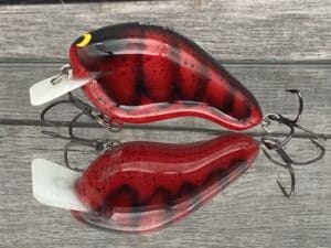 Black Label Balsa - CBS 2 - Custom Balsa Squarebill Crankbait - Red Craw Color- Bagley B2
