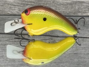 Black Label Balsa - Potbelly - Hybrid Squarebill Crankbait - Chartreuse Classic Color