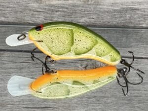 Greenfish Tackle - G-Flat Shallow - Custom Balsa Crankbait - Green Craw Color