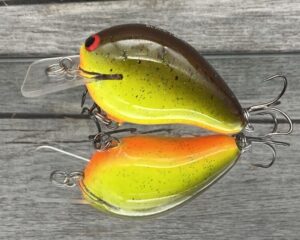 Black Label Balsa - Wreck - Balsa Squarebill - Chartreuse Root Beer Color - Zoom WEC E-1