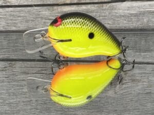 Black Label Balsa - Rattling Wreck - Balsa Squarebill - Chartreuse Black Back - Zoom WEC E-1