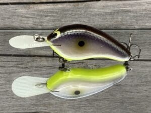 Greenfish Tackle - Small G - Custom Balsa Crankbait - Mystic Shad Color
