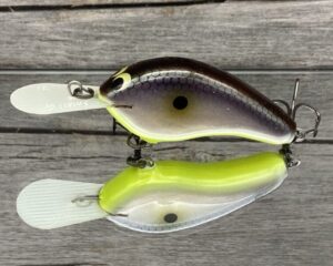Greenfish Tackle - Small G - Custom Balsa Crankbait - Mystic Shad Color
