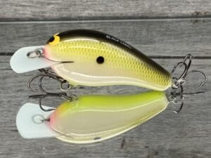 Black Label Balsa - Wobbler - Custom Balsa Crankbait - Bone Shad Color