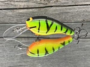 Black Label Balsa - K II - Custom Balsa Crankbait - Fire Tiger Color