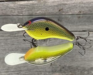 Greenfish Tackle - Small G - Custom Balsa Crankbait - Bull Bream Color