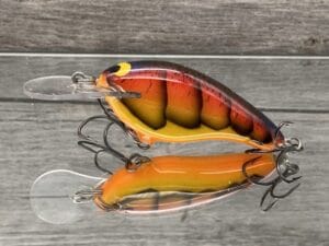 Black Label Balsa - Shiver 7 - Custom Balsa Crankbait - Spring Craw Color