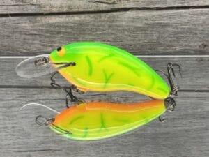 Black Label Balsa - Razor - Balsa Crankbait - Lime Coach Dog Color