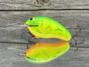 Black Label Balsa - Prowler MR - Custom Balsa Crankbait - Lime Coach Dog Color
