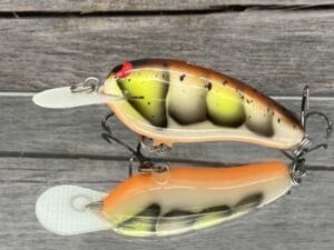 Black Label Balsa - Little Cliffie - Custom Balsa Crankbait - Toxic Craw Color