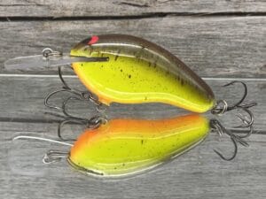 Black Label Balsa - Prowler MR - Custom Balsa Crankbait - Chartreuse Root Beer Color