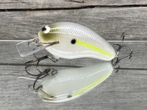 Black Label Balsa - Prowler - Custom Balsa Squarebill Crankbait - Chartreuse Shad Color