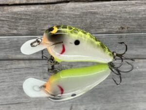 Black Label Balsa - Peanut - Balsa Crankbait - Piebald Plemmons Color - Zoom WEC Mutt