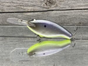 Black Label Balsa - Tapout - Custom Balsa Crankbait - American Shad Chartreuse Belly Color