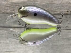 Black Label Balsa - Prowler - Custom Balsa Squarebill Crankbait - American Shad Chartreuse Belly Color