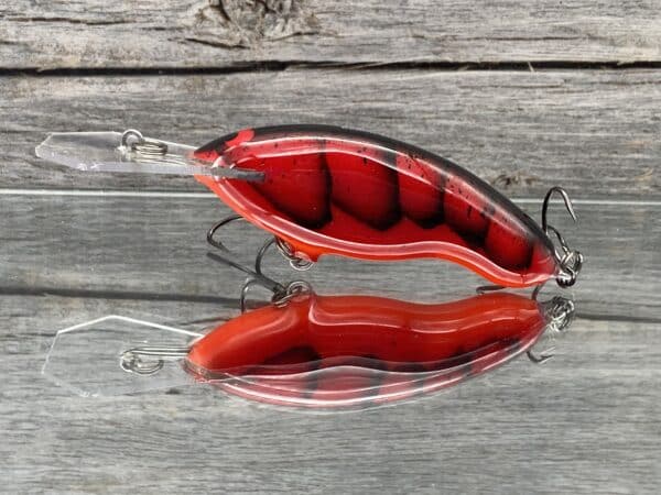 Black Label Balsa - Tapout Jr - Custom Balsa Crankbait - Fire Craw Color