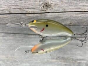Black Label Balsa - Tapout - Signature Series Custom Balsa Crankbait - Foiled Olive Shad Color
