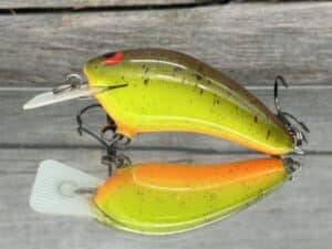 Black Label Balsa - Speedy - Hybrid Squarebill Crankbait - Chartreuse Root Beer Color