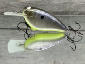 Black Label Balsa - Bacon MR - Balsa Crankbait - American Shad Chartreuse Belly Color