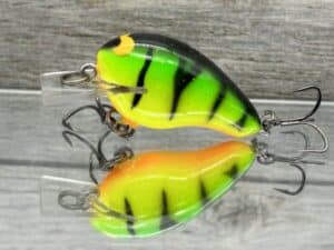 Black Label Balsa - Runt- Custom Balsa Crankbait - Fire Tiger Color